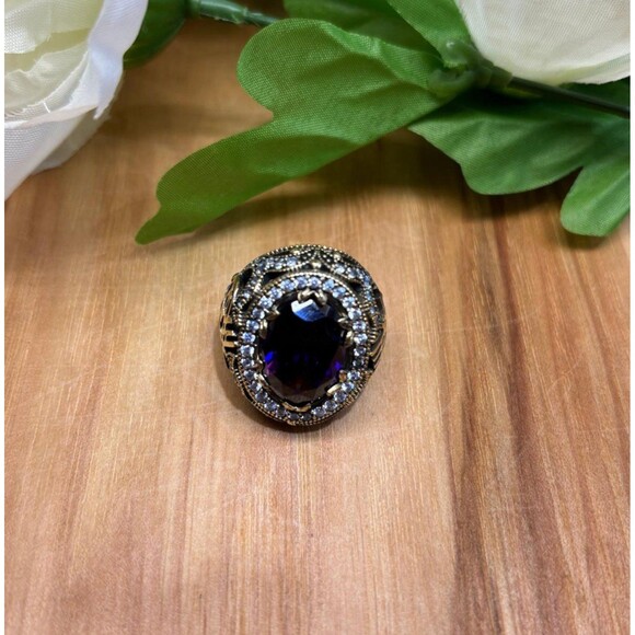 925 Sterling Silver Turkish Vintage Ring Jewelry for Women,NEW,Antique,Handmade - Picture 2 of 6